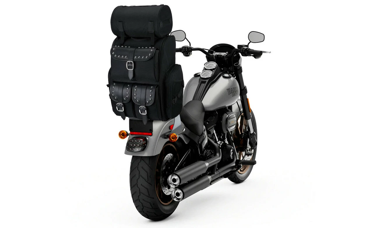 Viking Highway Extra Large Studded Motorcycle Sissy Bar Bag 2 Viking Highway Extra Large Studded Motorcycle Sissy Bar Bag - Image 2