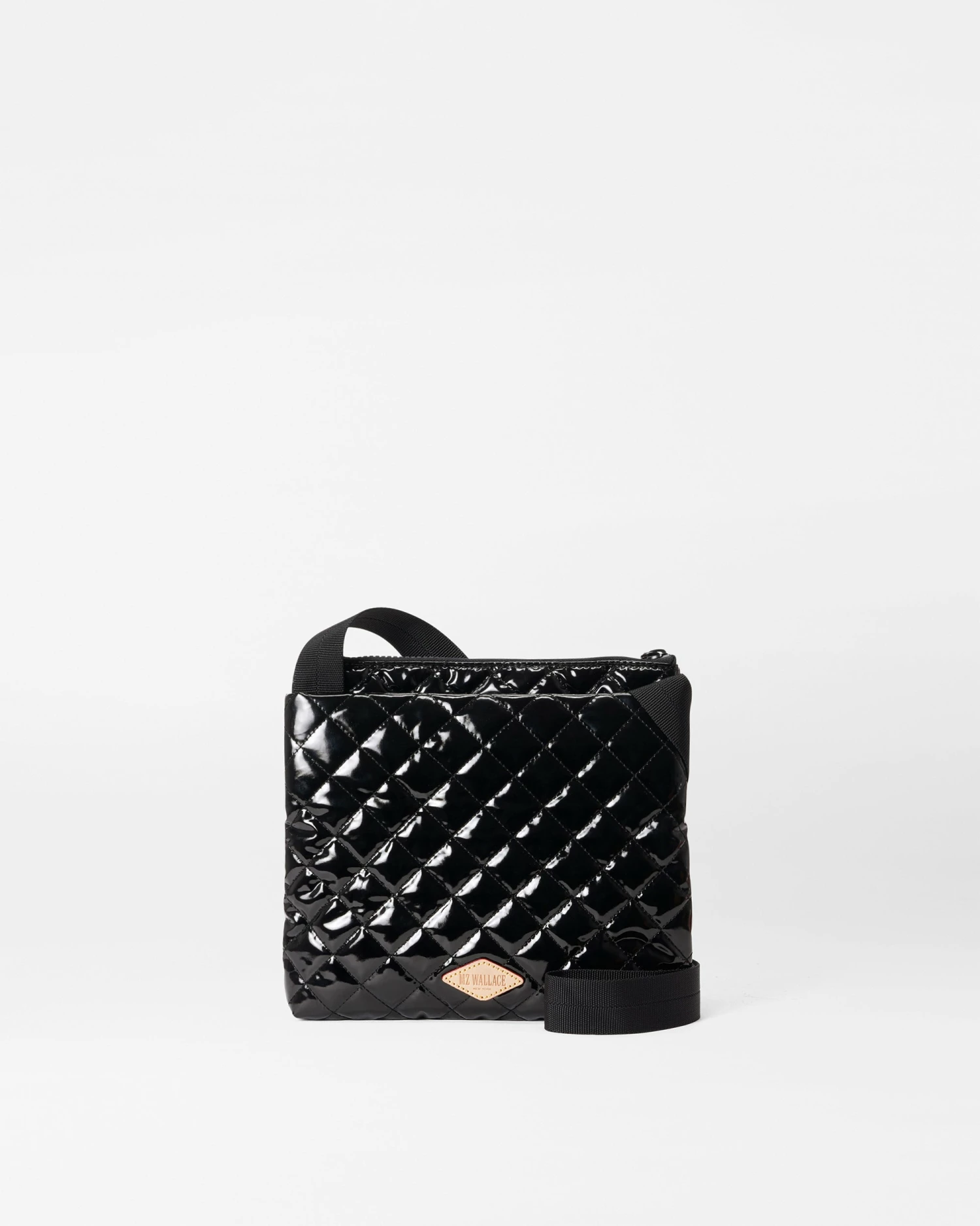 Black Lacquer Metro Flat Crossbody 3 Black Lacquer Metro Flat Crossbody - Image 3