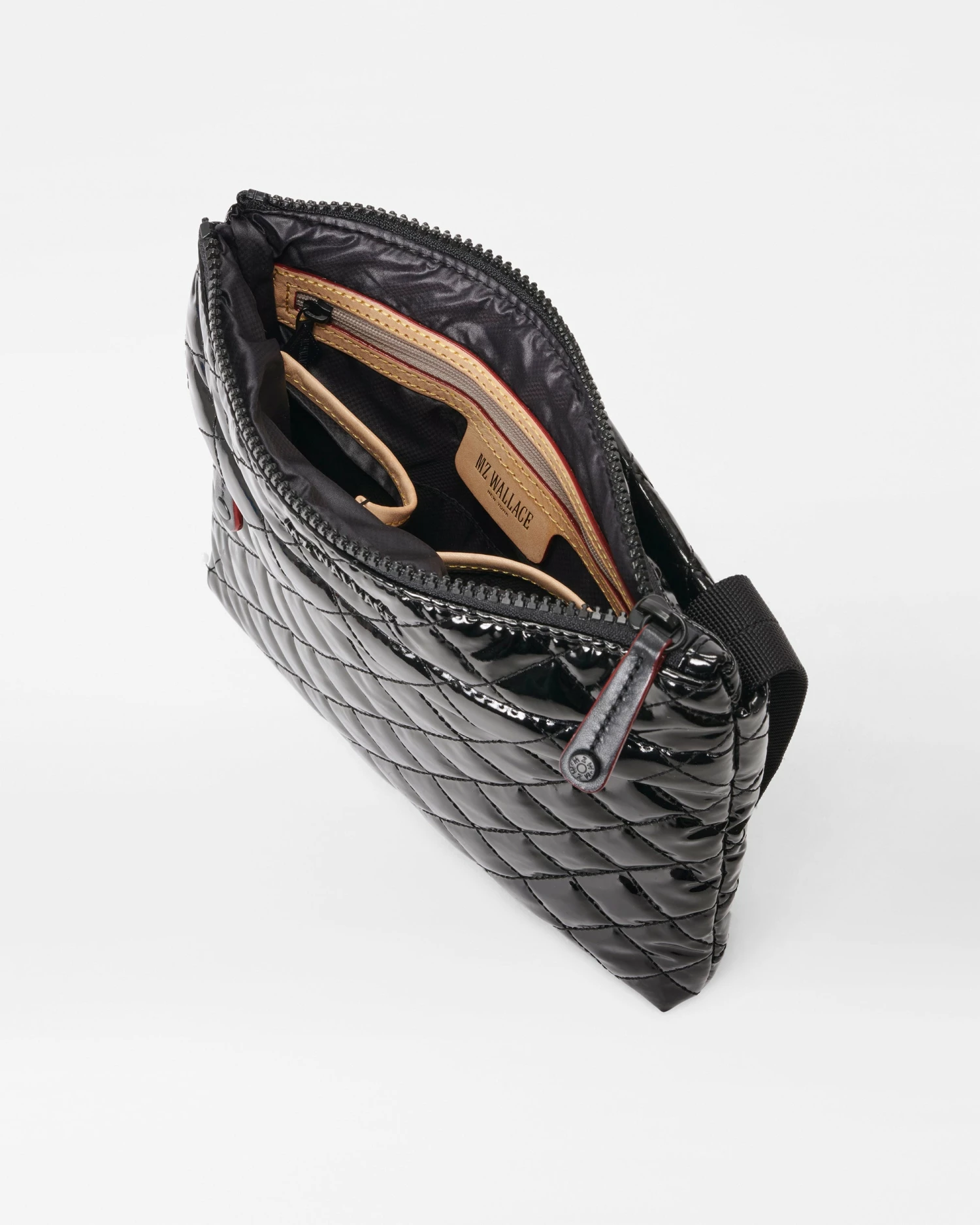 Black Lacquer Metro Flat Crossbody 4 Black Lacquer Metro Flat Crossbody - Image 4