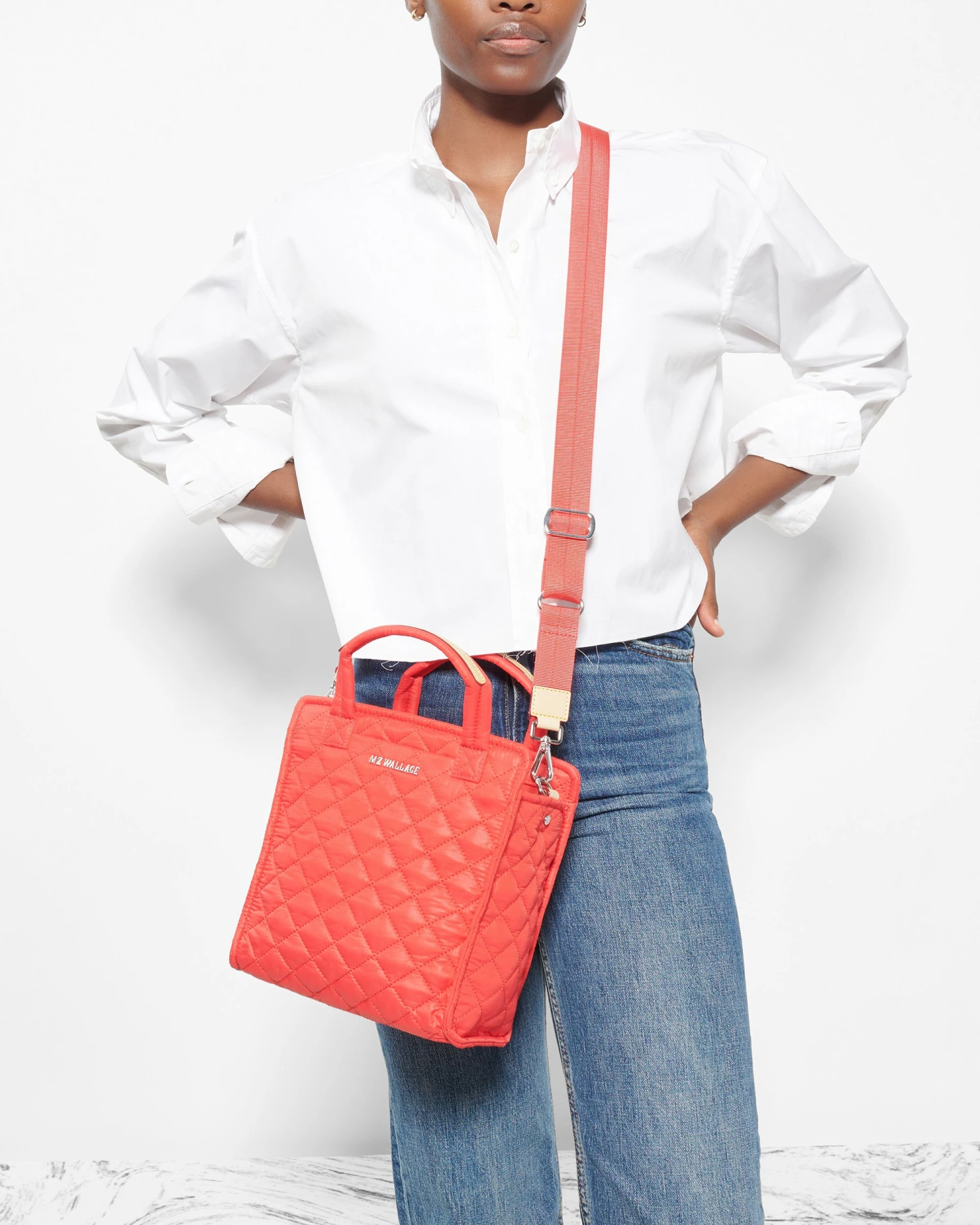 Coral Mini Box Tote 1 Coral Mini Box Tote