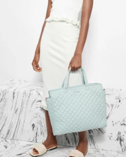 Silver Blue Large Box Tote -US Suitcase Sales Store 1445X1891 A12