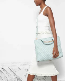 Silver Blue Large Box Tote -US Suitcase Sales Store 1445X1891 A13