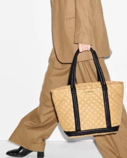 Camel & Black Medium Empire Tote 13 Camel & Black Medium Empire Tote -US Suitcase Sales Store 1450x1980 A12