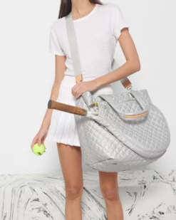 Oyster Metallic/Acid Yellow Tennis Large Metro Tote -US Suitcase Sales Store 1457X1936 A12