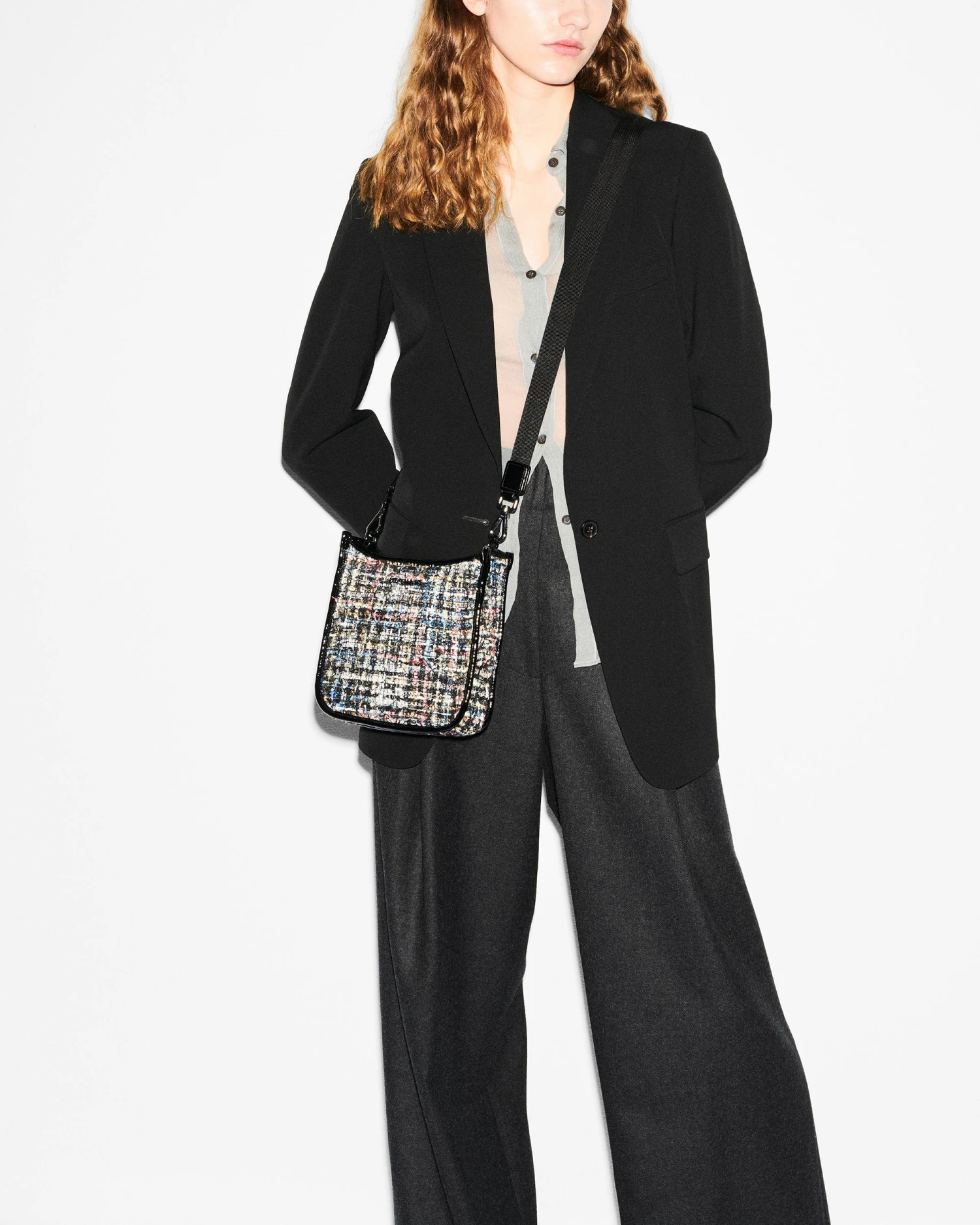 Midnight Sparkle Boucle Small Box Crossbody 2 Midnight Sparkle Boucle Small Box Crossbody - Image 2