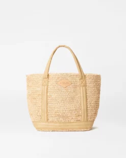 Raffia/Camel Small Raffia Tote