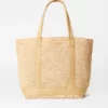 Raffia/Camel Large Raffia Tote