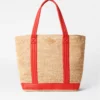Raffia With Cherry Large Raffia Tote