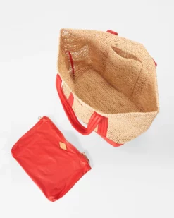 Raffia With Cherry Large Raffia Tote -US Suitcase Sales Store 1472N1930 A3