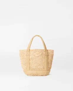 Raffia/Camel Mini Raffia Tote