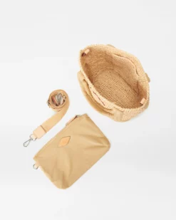 Raffia/Camel Mini Raffia Tote -US Suitcase Sales Store 1473N1914 A3