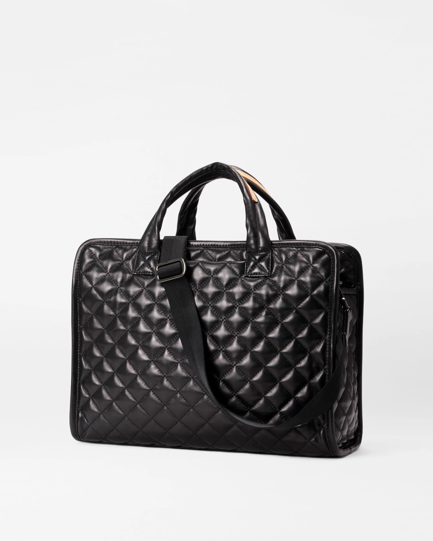 Quilted Black Leather Medium Metro Box Tote 3 Quilted Black Leather Medium Metro Box Tote - Image 3