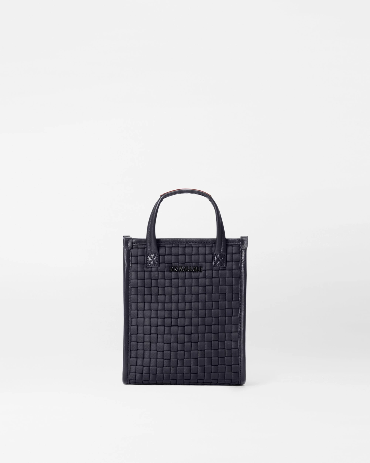 Black Micro Woven Box Tote 1 Black Micro Woven Box Tote