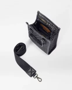 Black Micro Woven Box Tote 8 Black Micro Woven Box Tote -US Suitcase Sales Store 1497N1590 A3