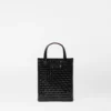 Black Lacquer Micro Woven Box Tote