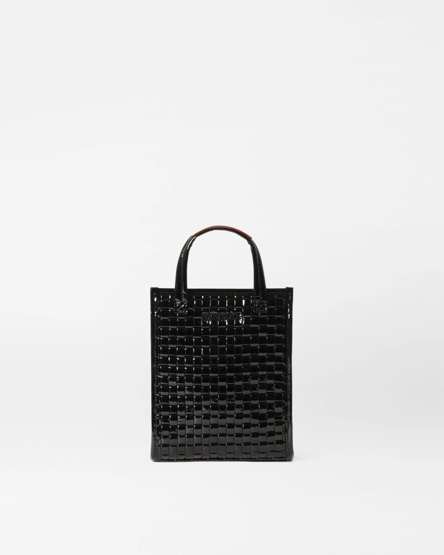 Black Lacquer Micro Woven Box Tote 1 Black Lacquer Micro Woven Box Tote