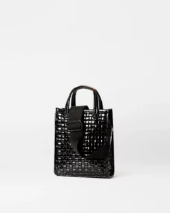 Black Lacquer Micro Woven Box Tote 7 Black Lacquer Micro Woven Box Tote -US Suitcase Sales Store 1497N1742 A2