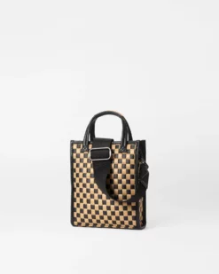 Camel & Black Micro Woven Box Tote -US Suitcase Sales Store 1497N1980 A2