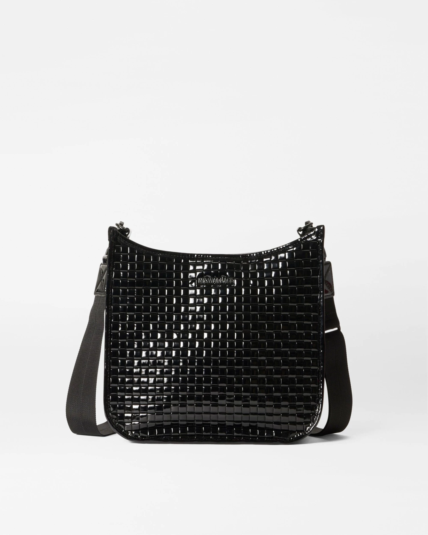 Black Lacquer Woven Box Crossbody 1 Black Lacquer Woven Box Crossbody