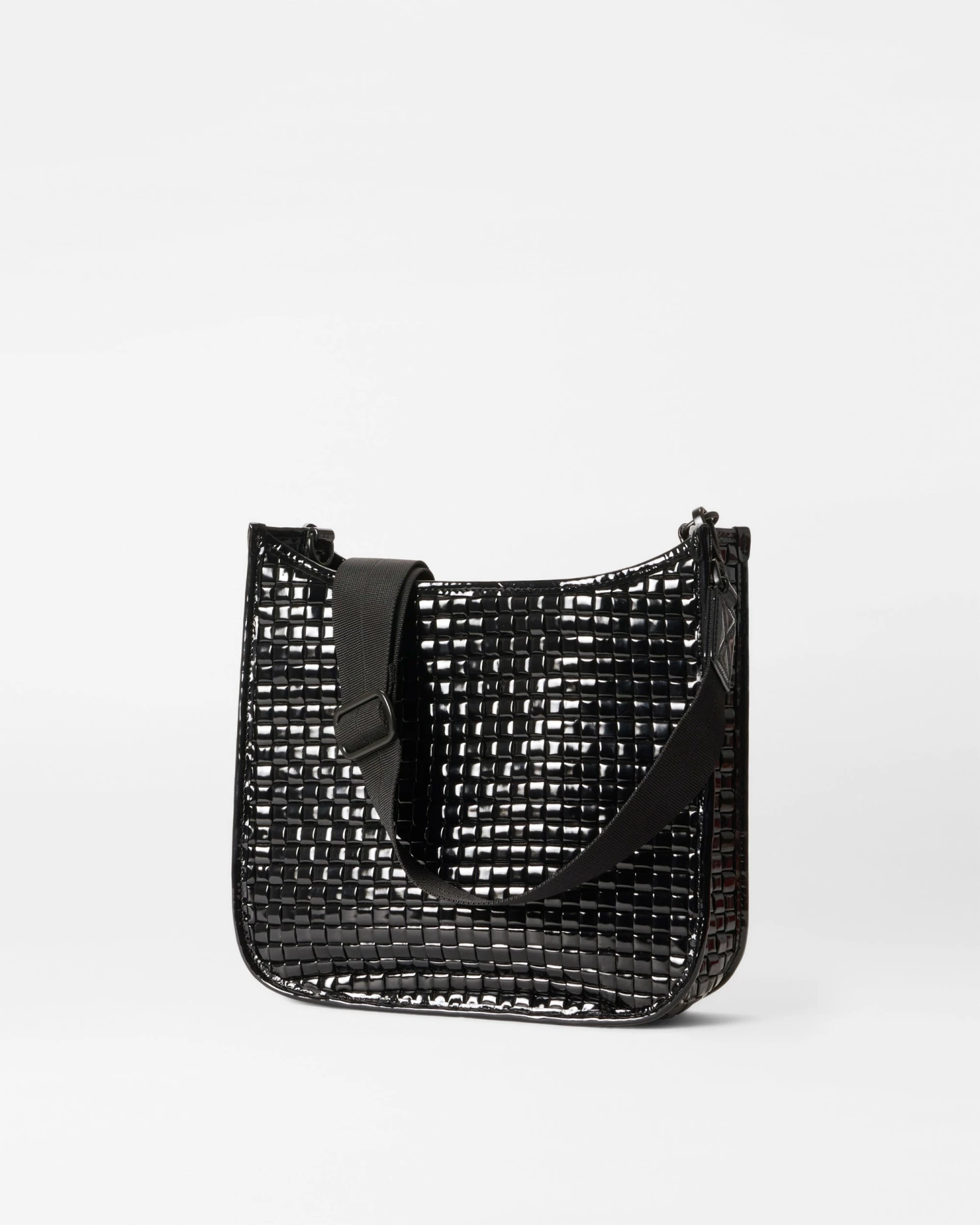 Black Lacquer Woven Box Crossbody 3 Black Lacquer Woven Box Crossbody - Image 3