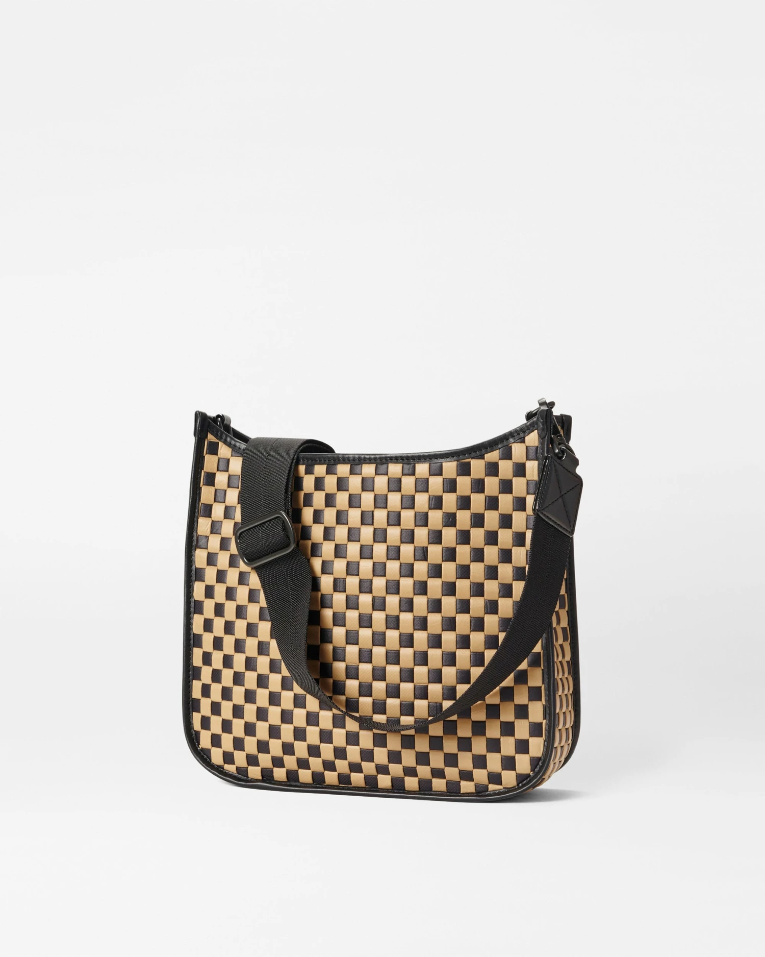Camel & Black Woven Box Crossbody 3 Camel & Black Woven Box Crossbody - Image 3