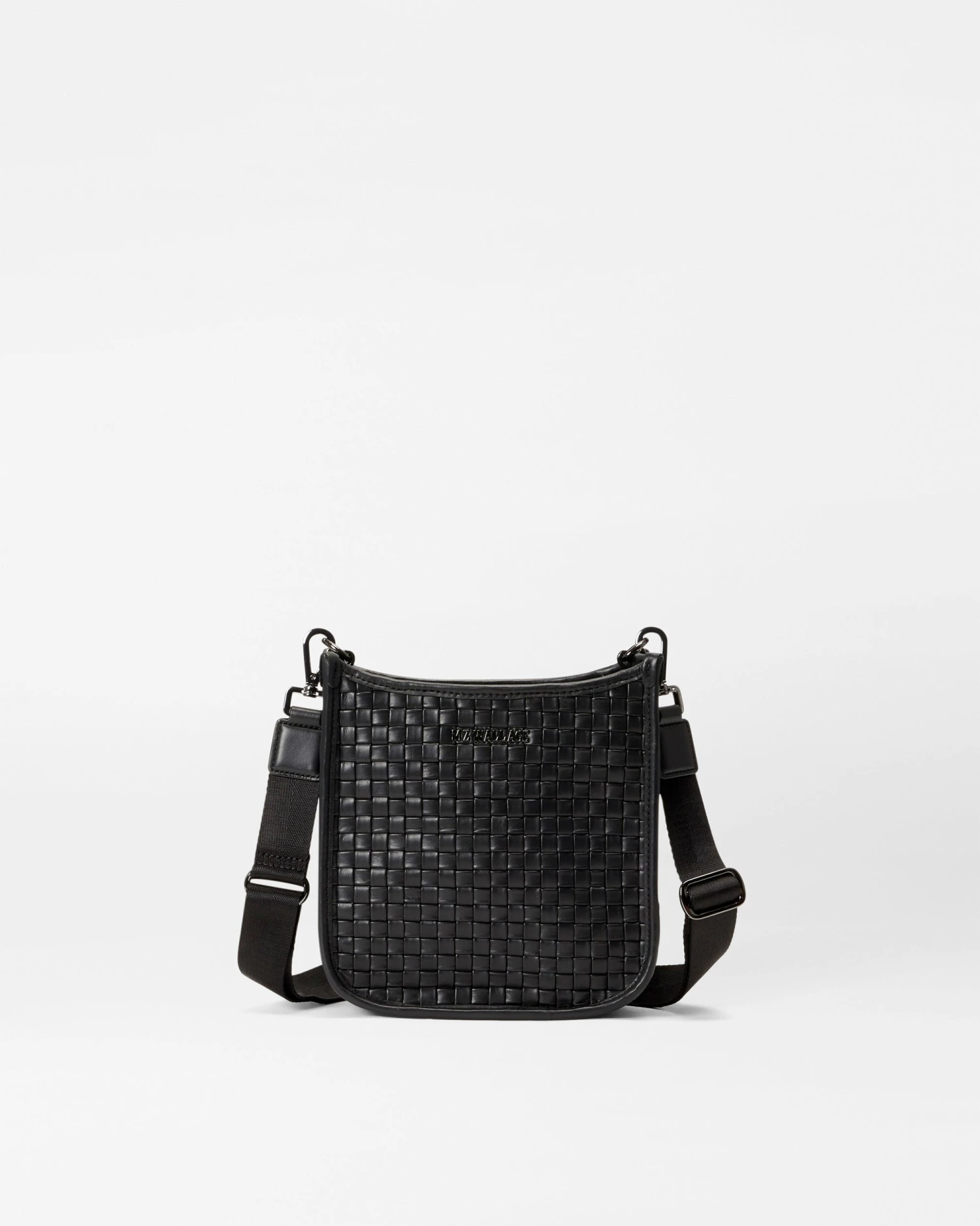 Black Leather Small Woven Box Crossbody 1 Black Leather Small Woven Box Crossbody