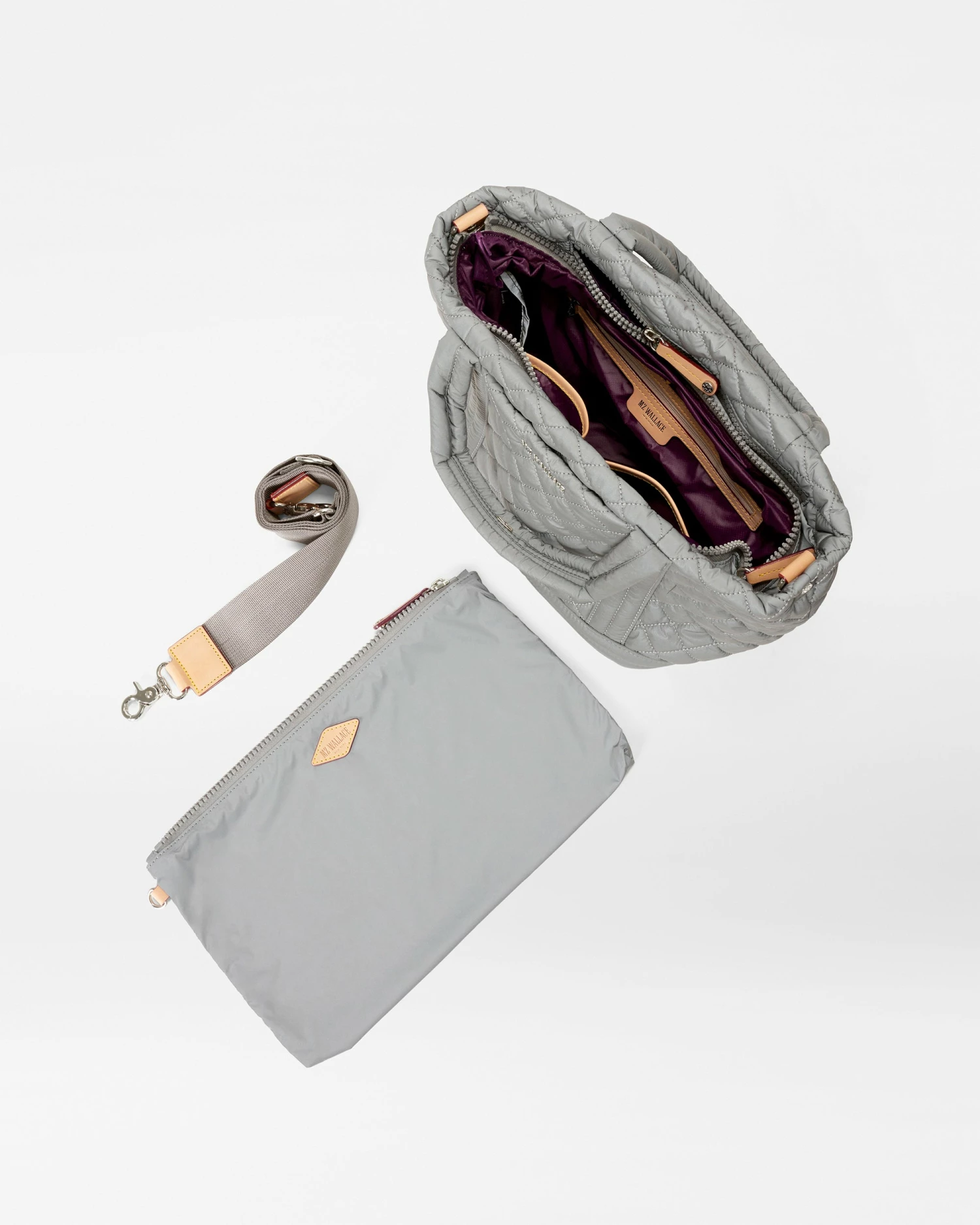 Silver Reflective Small Empire Tote 6 Silver Reflective Small Empire Tote - Image 6