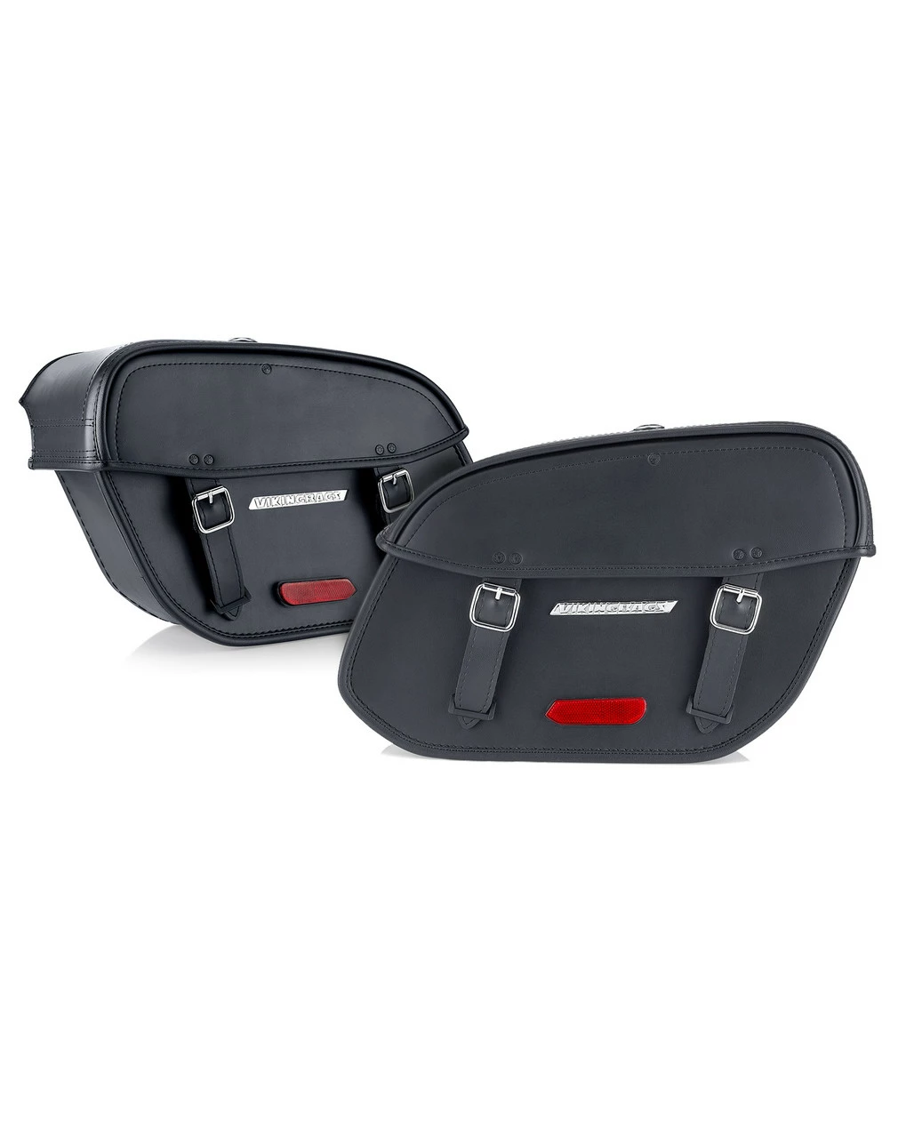 Viking Buckler Large Shock Cut-out Leather Motorcycle Saddlebags For Harley Dyna 2 Viking Buckler Large Shock Cut-out Leather Motorcycle Saddlebags For Harley Dyna - Image 2