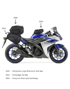Viking AXE Small Black Street/Sportbike Saddlebags -US Suitcase Sales Store axe sports bikes motorcycle saddlebags 36004.1654027541