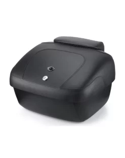 Viking Premium Extra Large Leather Wrapped Hard Motorcycle Trunk