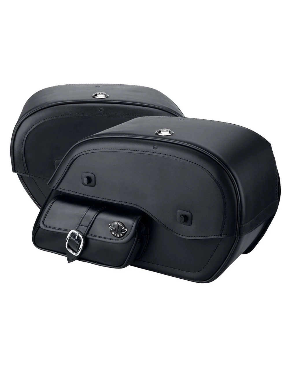Viking Essential Side Pocket Large Universal Leather Motorcycle Saddlebags 3 Viking Essential Side Pocket Large Universal Leather Motorcycle Saddlebags - Image 3