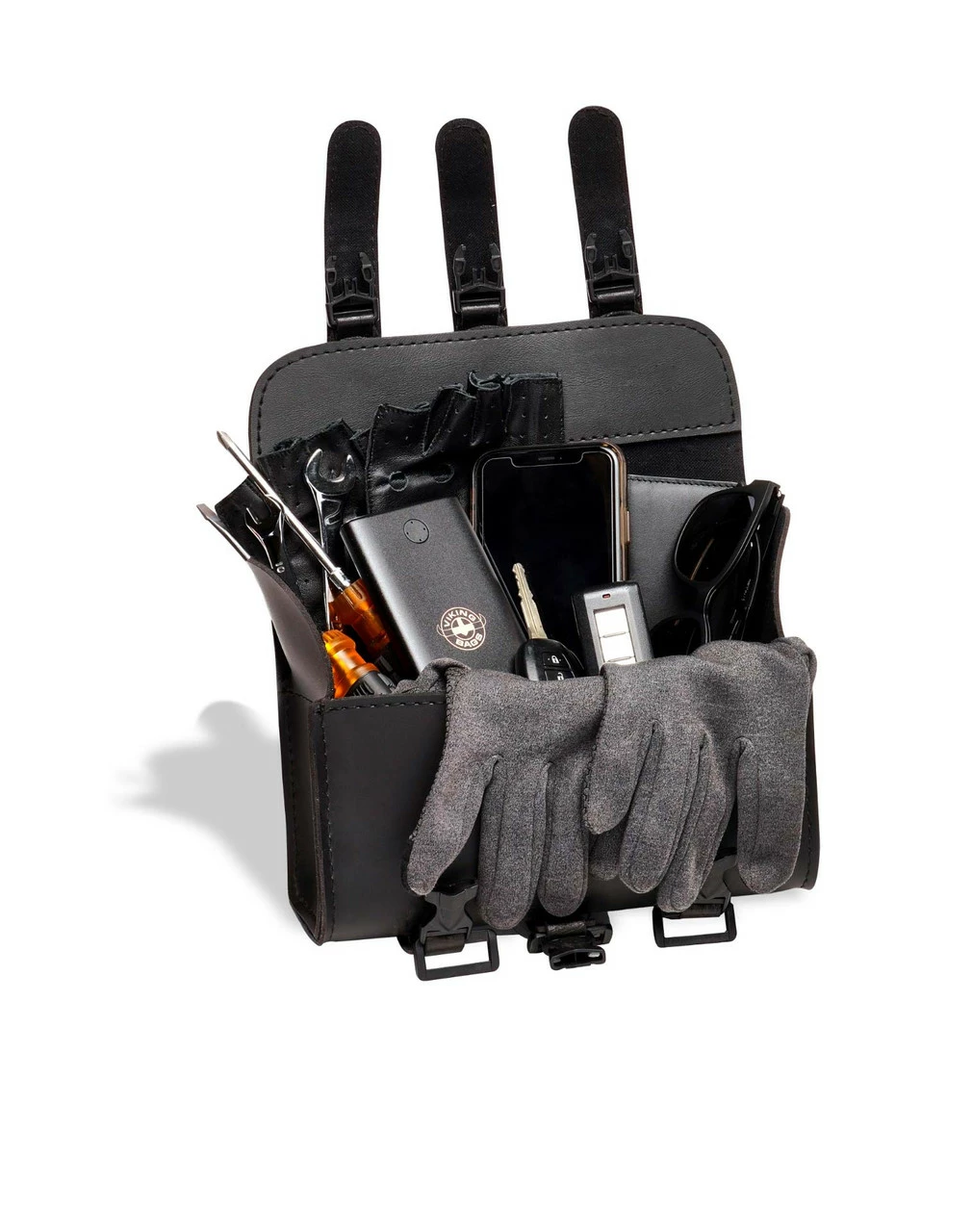 VikingBags Trianon Plain Leather Motorcycle Handlebar Bag 3 VikingBags Trianon Plain Leather Motorcycle Handlebar Bag - Image 3